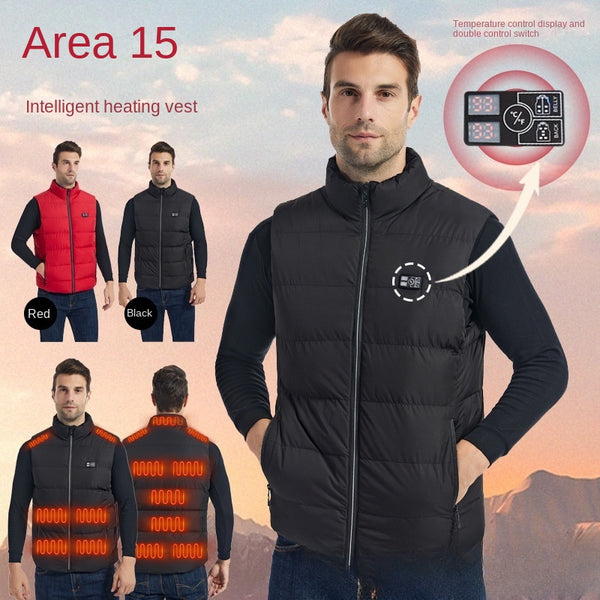 Winter intelligent heating vest, electric heating vest, charging and keeping warm, anti cold electric heating clothes, full body