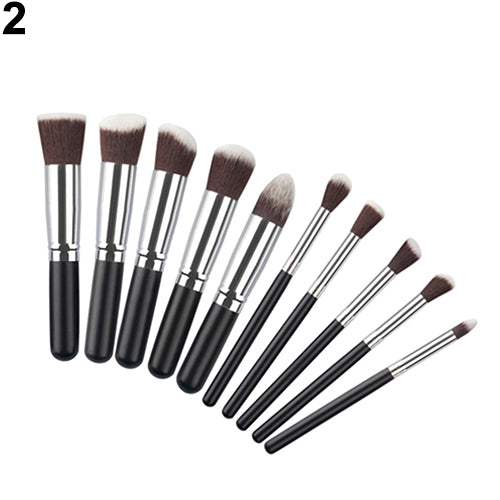 10Pcs Makeup Cosmetic Tool Eyeshadow Powder Foundation Cheek Brush Set freeshipping - Etreasurs