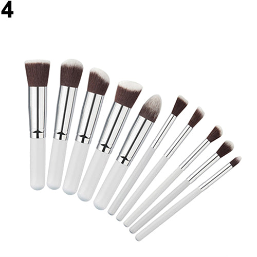 10Pcs Makeup Cosmetic Tool Eyeshadow Powder Foundation Cheek Brush Set freeshipping - Etreasurs