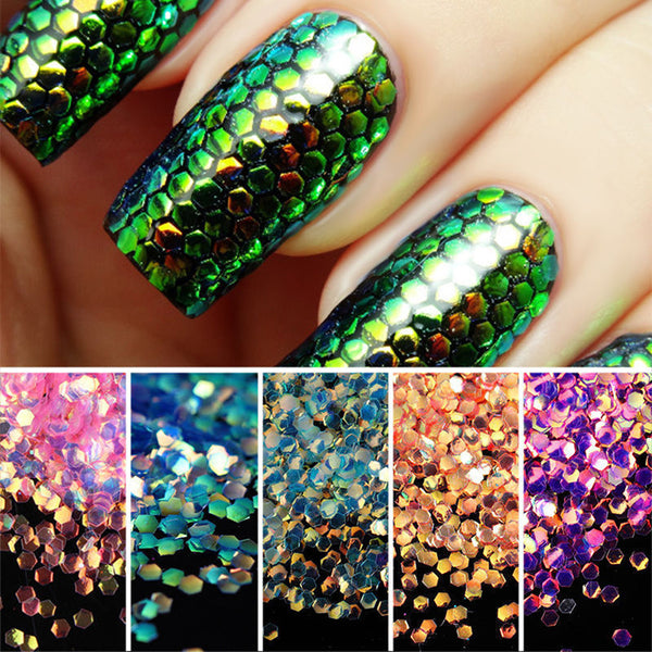 UV Gel Acrylic Nail Art Glitter Scale Tips Sequins Manicure DIY Decoration Tool freeshipping - Etreasurs