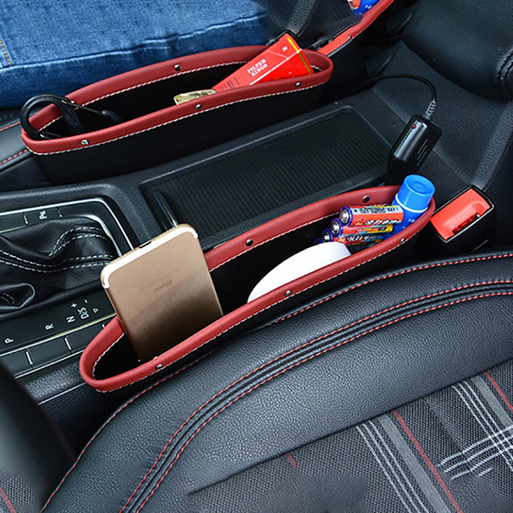 Seat Gap PU Case Storage Bag Car Organizer Artificial Leather Car Seats Gap Bag Car Accessories High Quality Storage Bag freeshipping - Etreasurs