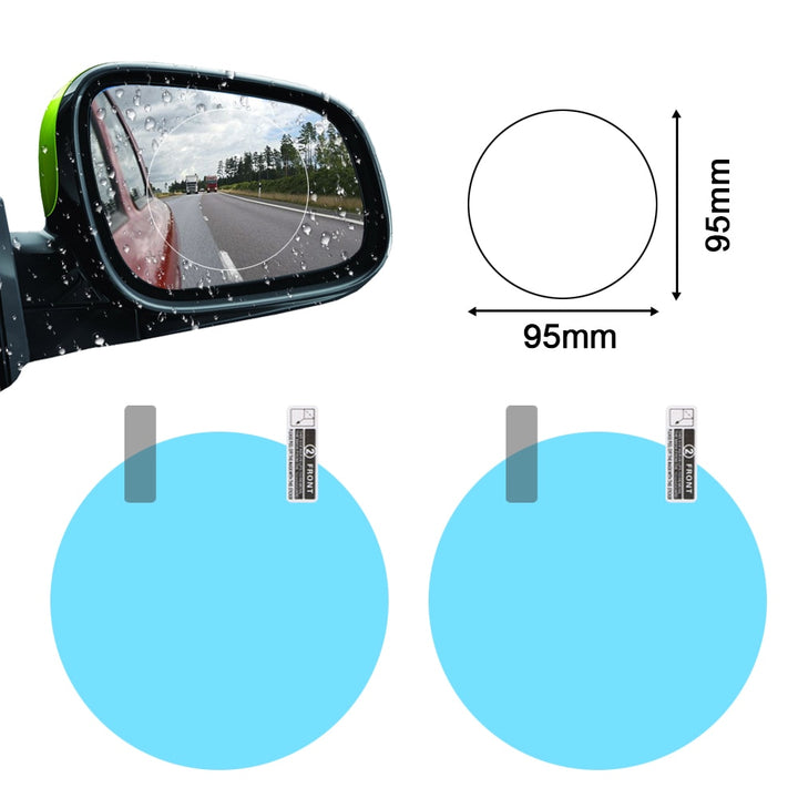 2PCS Car Mirror Window Clear Film Anti Dazzle Car Rearview Mirror Protective Film Waterproof Rainproof Anti Fog Car Sticker freeshipping - Etreasurs