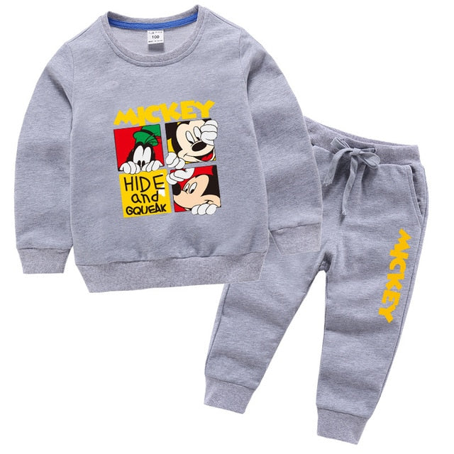 Baby Boys Clothes Cartoon Minnie Mickey Printed Girls Clothing Set Autumn Long Sleeve Sweatshirt Vetement Enfant Fille Tracksuit freeshipping - Etreasurs