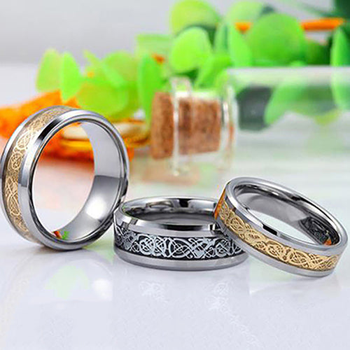 Men Women Dragon Titanium Steel Wedding Party Band Ring Valentine's Gift Jewelry freeshipping - Etreasurs