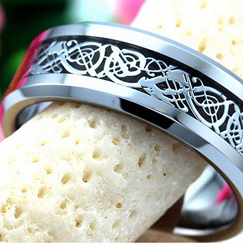 Men Women Dragon Titanium Steel Wedding Party Band Ring Valentine's Gift Jewelry freeshipping - Etreasurs