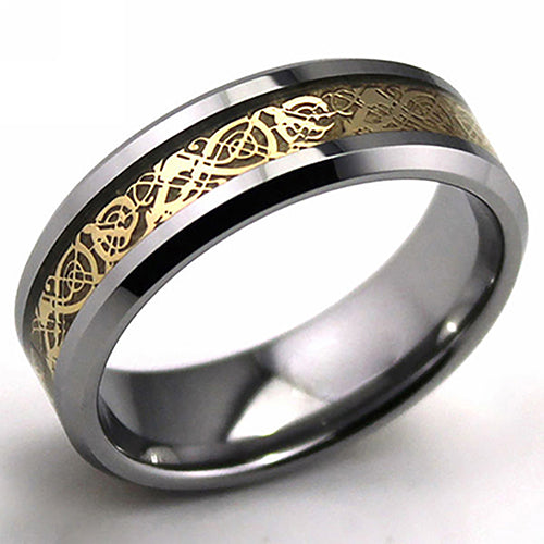 Men Women Dragon Titanium Steel Wedding Party Band Ring Valentine's Gift Jewelry freeshipping - Etreasurs