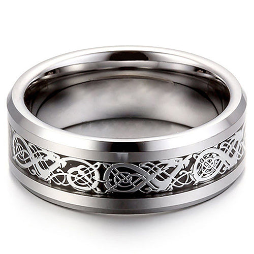 Men Women Dragon Titanium Steel Wedding Party Band Ring Valentine's Gift Jewelry freeshipping - Etreasurs