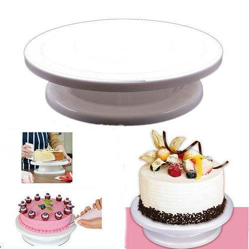 Round Cake Turntable Mold Desserts Bakery Revolving Cake Sugarcraft DIY Baking Tool freeshipping - Etreasurs