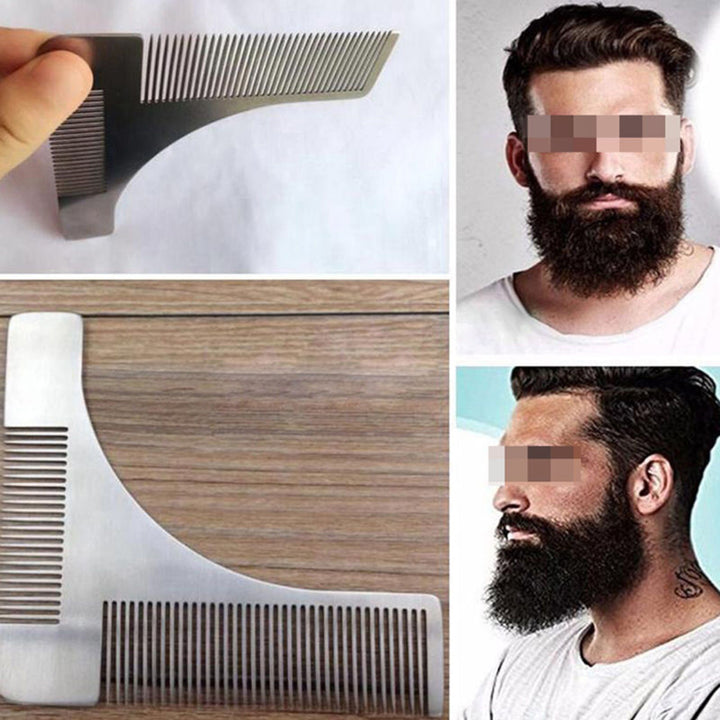 Beard Styling Shaping Shaving Tool Stainless Steel Beard Template Comb Men Gift freeshipping - Etreasurs