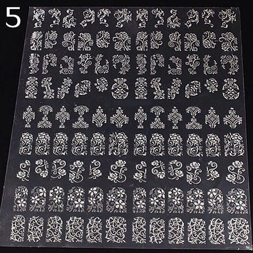 1 Sheet Nail Art Stickers Stamping DIY 3D Decoration 108Pcs Flower Decals freeshipping - Etreasurs