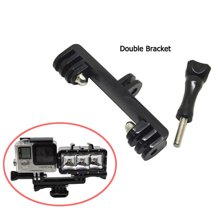 For Gopro Hero Accessories Double Bracket Bridge with Screw for SJCAM SJ5000 M20 for GoPro Hero 6 5 4 3+ Camera freeshipping - Etreasurs