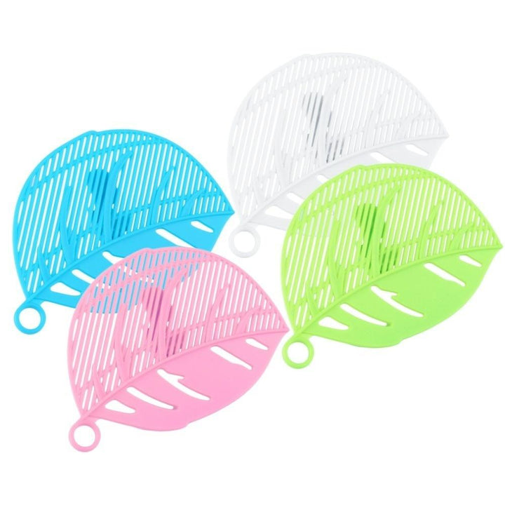 Rice wash tool 1pc durable clean leaf shape rice wash sieve peas cleaning gadget kitchen clips bean freeshipping - Etreasurs