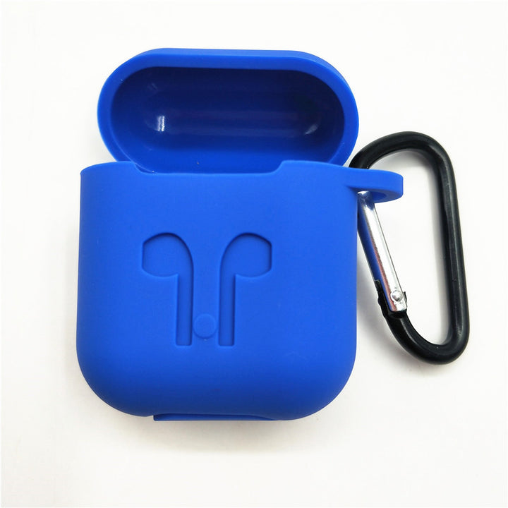 Soft Silicone Cover Waterproof Shockproof Protector Case Sleeve Pouch for Apple Airpods Earphone with Hook freeshipping - Etreasurs