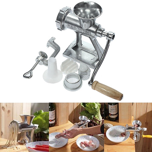 Multifunctional Hand Operating Crank Meat Grinder Heavy Duty Cast Manual Mincer freeshipping - Etreasurs