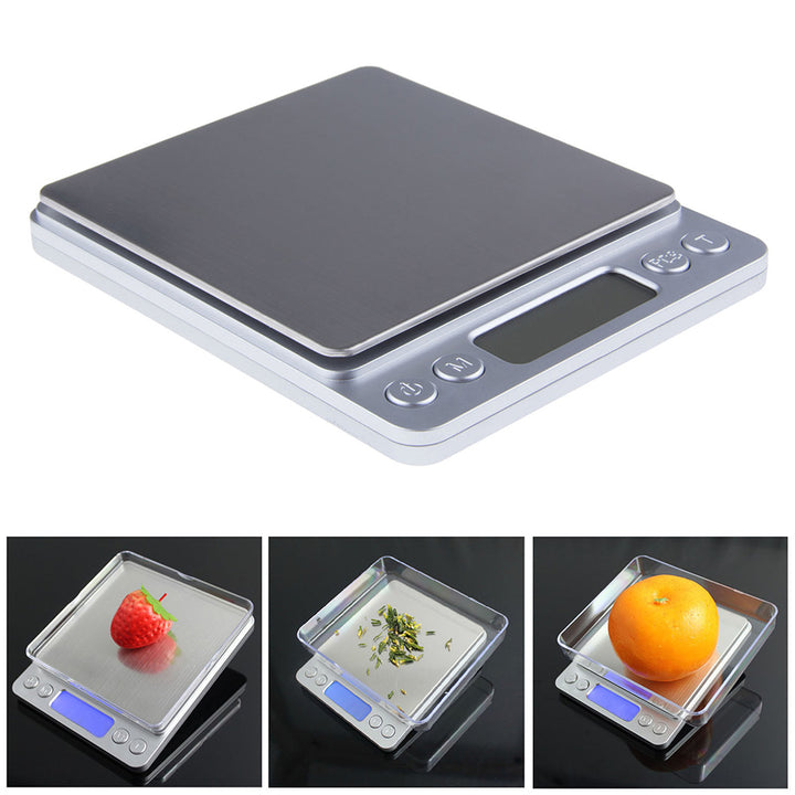 3kg/0.1g 500g/0.01g Stainless Steel Digital LCD Kitchen Jewelry Electronic Scale freeshipping - Etreasurs