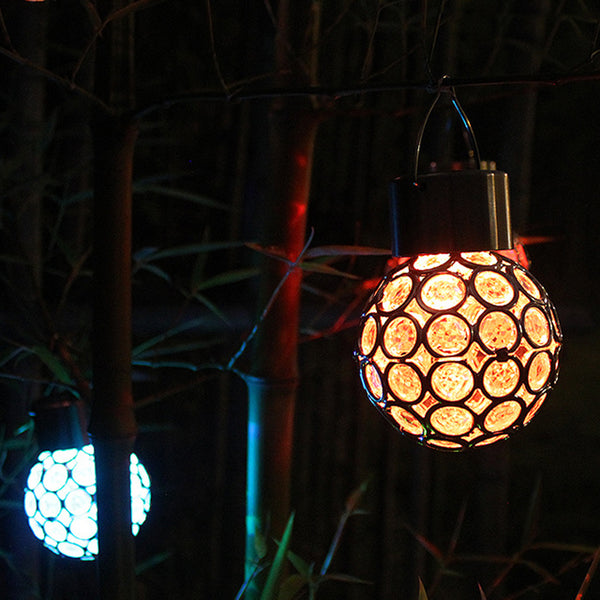 Solar Hanging Ball LED Lamp Outdoor Color Changing Garden Decorative Night Light freeshipping - Etreasurs