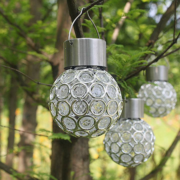 Solar Hanging Ball LED Lamp Outdoor Color Changing Garden Decorative Night Light freeshipping - Etreasurs