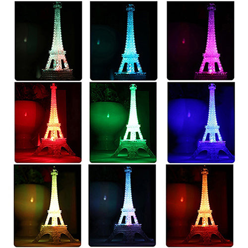 Eiffel Tower Light Colorful Nightlight Birthday Gift Decorative Button Lamp freeshipping - Etreasurs