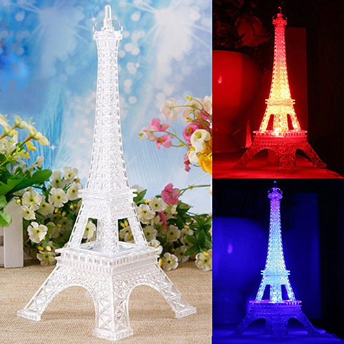 Eiffel Tower Light Colorful Nightlight Birthday Gift Decorative Button Lamp freeshipping - Etreasurs