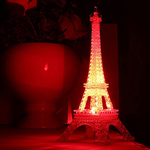 Eiffel Tower Light Colorful Nightlight Birthday Gift Decorative Button Lamp freeshipping - Etreasurs