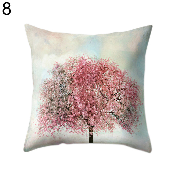 Colorful Tree Print Home Cushion Cover Square Waist Throw Pillow Case Decor freeshipping - Etreasurs