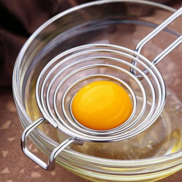 Kitchen Stainless Steel Egg Yolk Separator Divider Hand Held for Making Cake freeshipping - Etreasurs