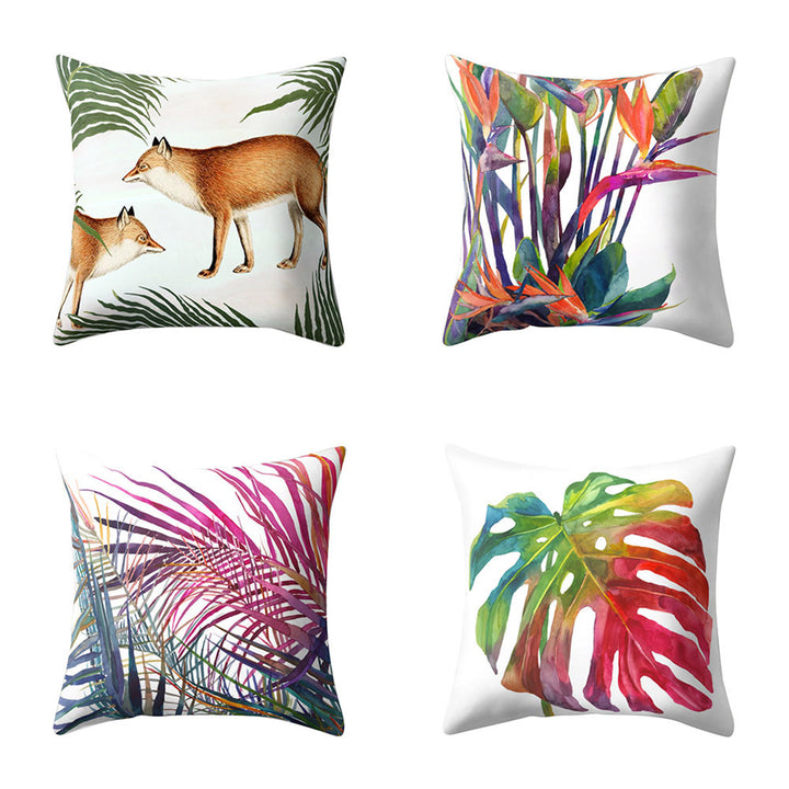 Modern Multicolor Tropical Leaves Print Sofa Bed Throw Pillow Case Cushion Cover freeshipping - Etreasurs