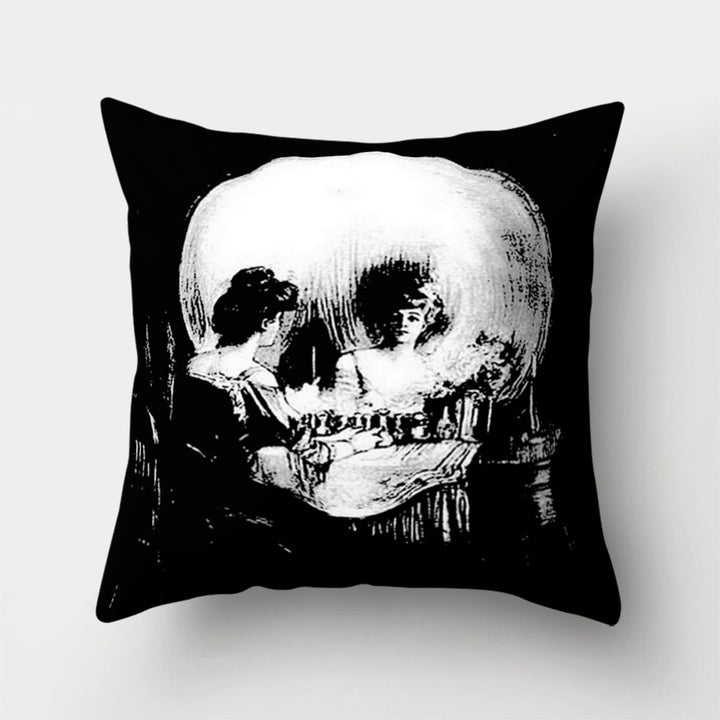 Halloween Skull Pillow Case Cushion Cover Square Pillowcase for Pub Home Decor freeshipping - Etreasurs