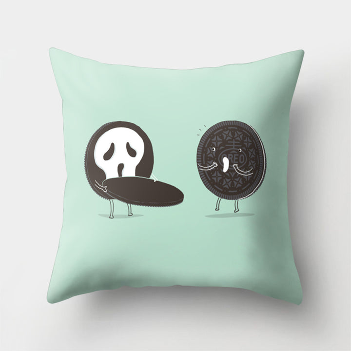 Halloween Skull Pillow Case Cushion Cover Square Pillowcase for Pub Home Decor freeshipping - Etreasurs