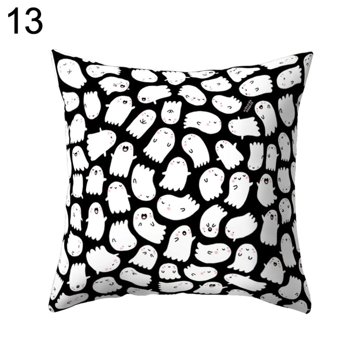 Halloween Skull Pillow Case Cushion Cover Square Pillowcase for Pub Home Decor freeshipping - Etreasurs