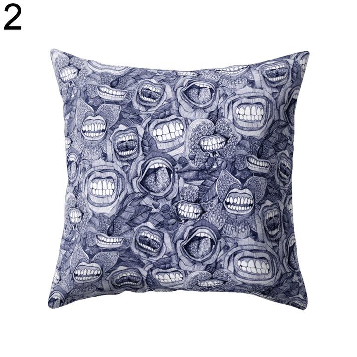 Halloween Skull Pillow Case Cushion Cover Square Pillowcase for Pub Home Decor freeshipping - Etreasurs