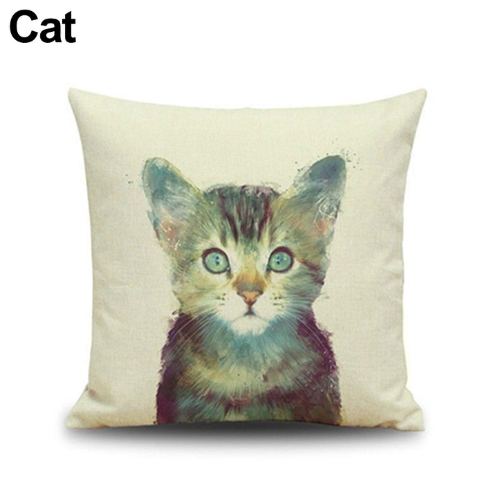 Cotton Linen Animal Pattern Square Pillow Case Decorative Sofa Cushion Cover freeshipping - Etreasurs
