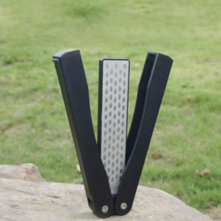 Double Sided Portable Folding Pocket Knife Sharpening Whetstone Sharpener Tool freeshipping - Etreasurs