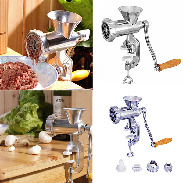 Multifunctional Kitchen Manual Hand Meat Grinder Aluminum Alloy Sausage Mincer freeshipping - Etreasurs