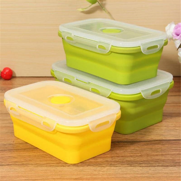 Foldable Cereal Fruit Food Storage Container Bento Picnic Lunch Box Kitchen Tool freeshipping - Etreasurs