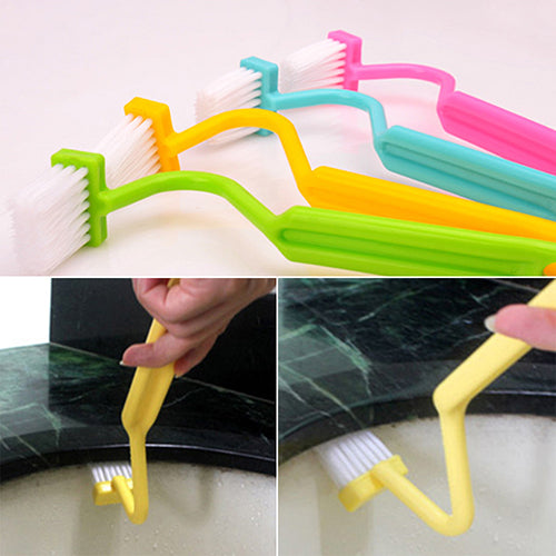 S-Shaped Toliet Brush Cleaning Side Curved Clean Households Closestool Hand Tool freeshipping - Etreasurs