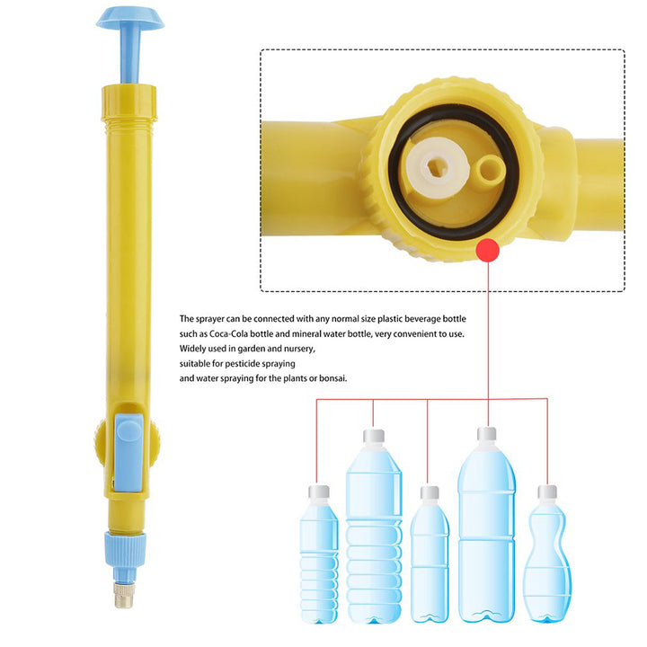 Garden Mini Juice Bottles Interface Trolley Gun Pressure Watering Sprayer Head freeshipping - Etreasurs