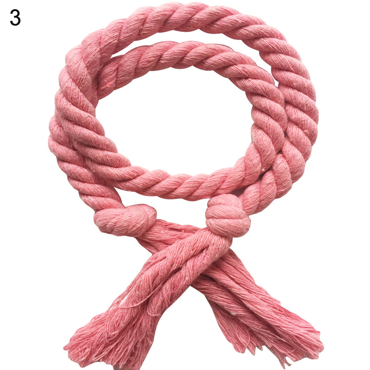 2Pcs Solid Color Weaving Cotton Linen Rope Curtain Tieback Holder Home Decor freeshipping - Etreasurs