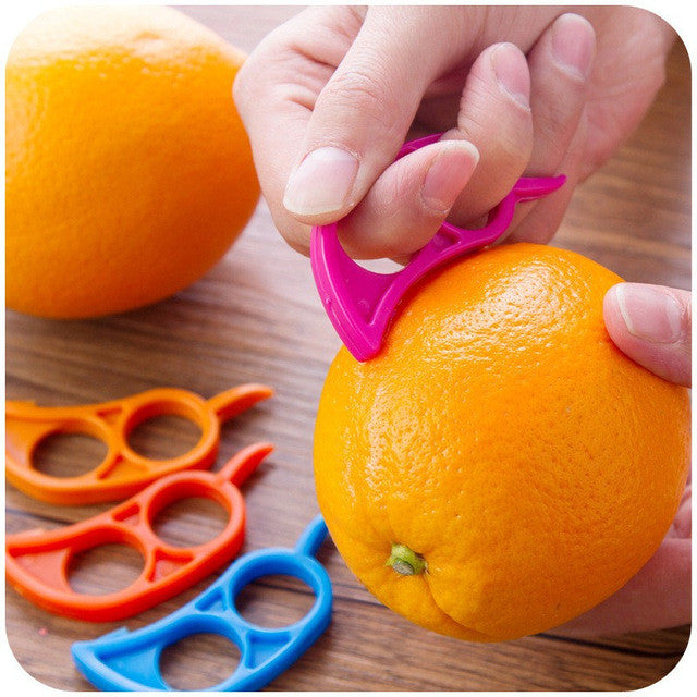 1Pc Creative Orange Peelers Lemon Slicer Fruit Stripper Easy Opener Citrus Knife Kitchen Tools Gadgets Random Color freeshipping - Etreasurs