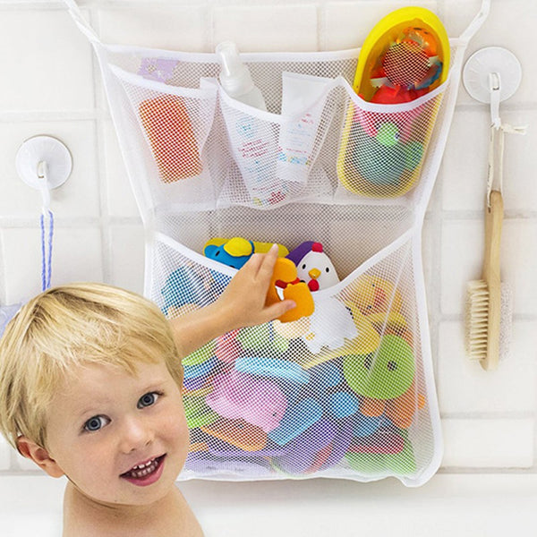 Baby Bath Bathtub Toy Mesh Storage Bag Suction Bathroom Stuff Tidy Organizer Net freeshipping - Etreasurs