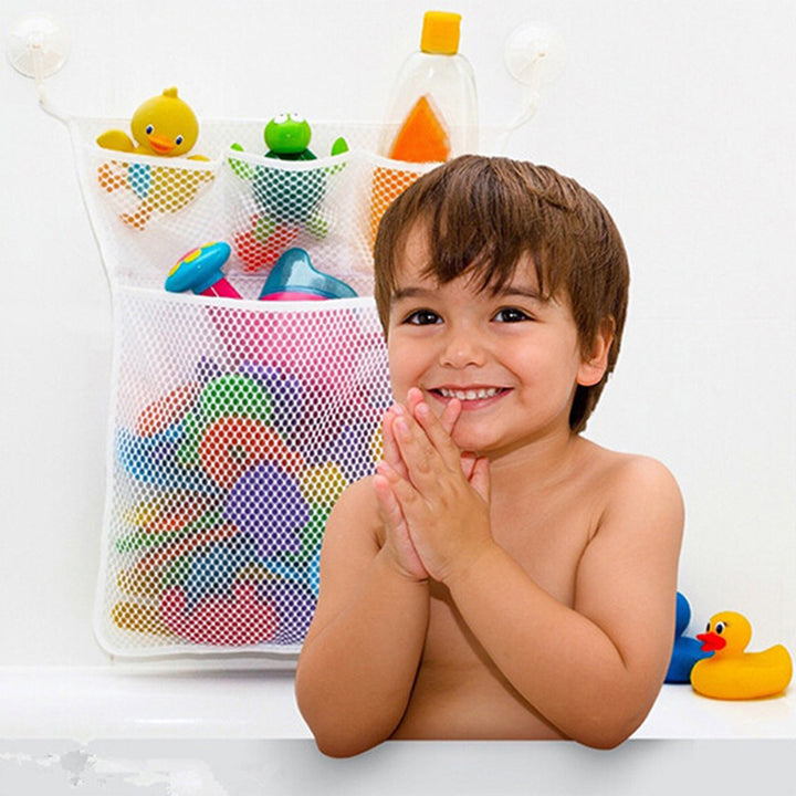 Baby Bath Bathtub Toy Mesh Storage Bag Suction Bathroom Stuff Tidy Organizer Net freeshipping - Etreasurs