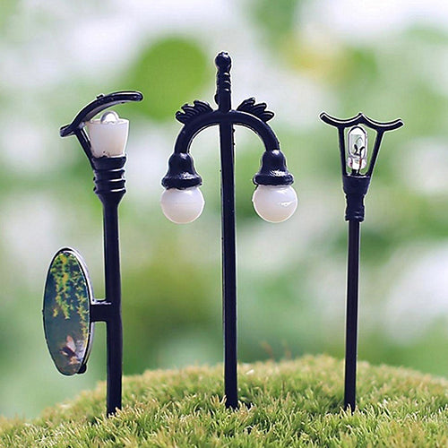 5Pcs Garden Ornament Fairy Dollhouse Decor Miniature Streetlight Craft Plant Pot freeshipping - Etreasurs
