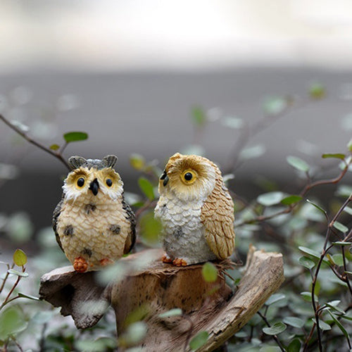 Landscape Owl Doll Resin Fairy Home Garden DIY Decor Micro Ornaments Decoration freeshipping - Etreasurs