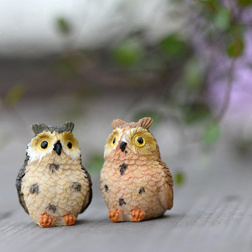 Landscape Owl Doll Resin Fairy Home Garden DIY Decor Micro Ornaments Decoration freeshipping - Etreasurs