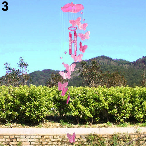 1Pc Creative Bright Color Zakka Butterfly Wind Chimes Ornament Home Room Decor freeshipping - Etreasurs