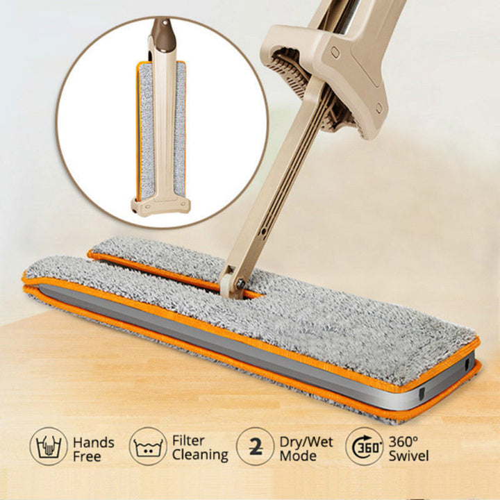 360 Degrees Lazy Double-Sided Flat Mop Hands-Free Washable Floor Cleaning Tool freeshipping - Etreasurs