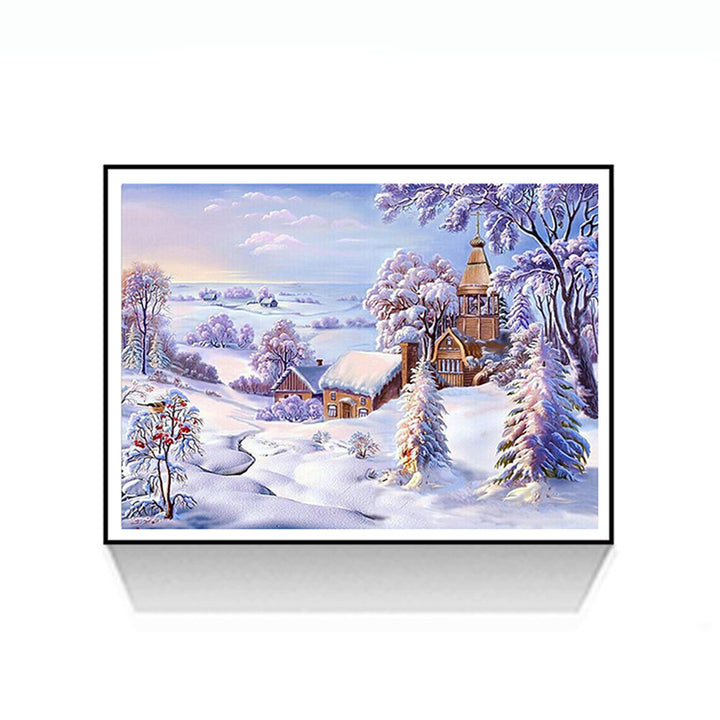 5D Full Resin Diamond Painting DIY Winter Scenery Cross Stitch Christmas Decor freeshipping - Etreasurs