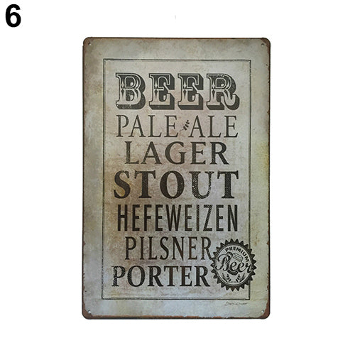 Vintage Beer Letter Metal Poster Decorative Sign Plaque Bar Home Wall Art Decor freeshipping - Etreasurs