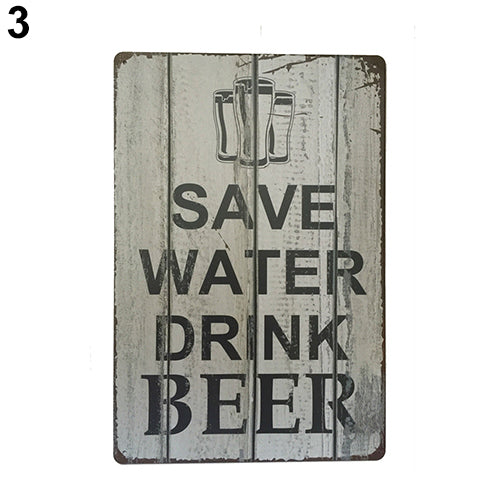 Vintage Beer Letter Metal Poster Decorative Sign Plaque Bar Home Wall Art Decor freeshipping - Etreasurs