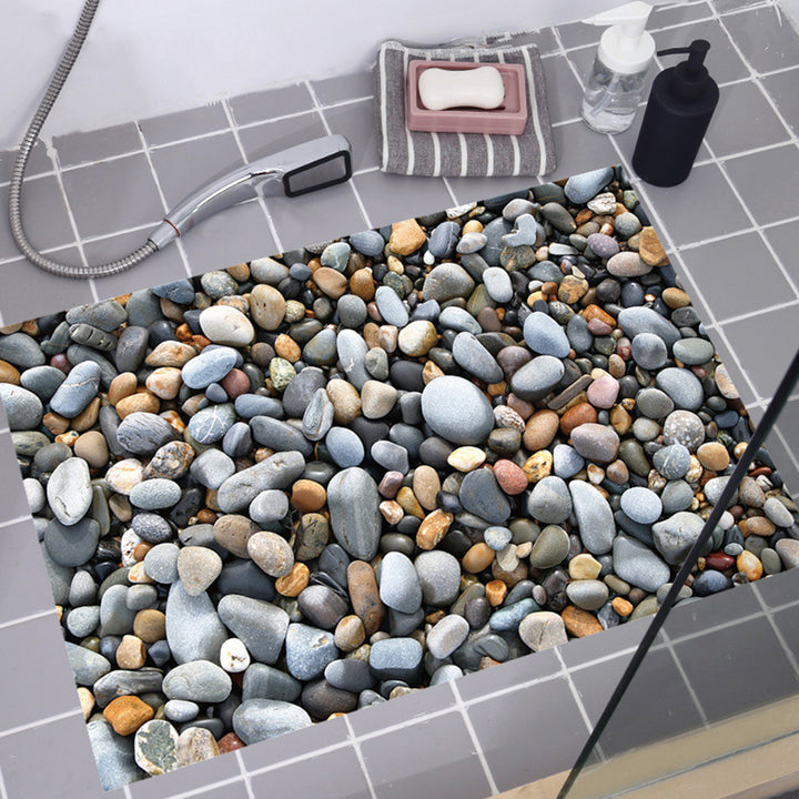 3D Pebbles Bathroom Kitchen Corridor Non-slip Floor Sticker Decal Home Decor freeshipping - Etreasurs